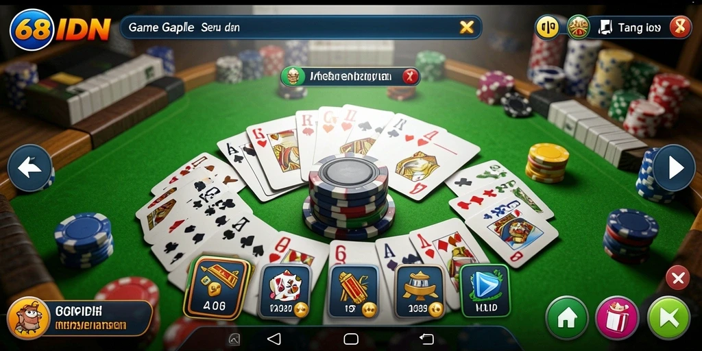Screenshot gameplay Gaple yang seru dan kompetitif.