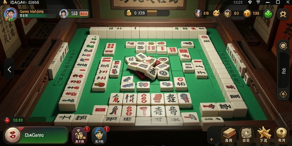 Tampilan gameplay Mahjong yang menarik dan menantang di IDAGAME.