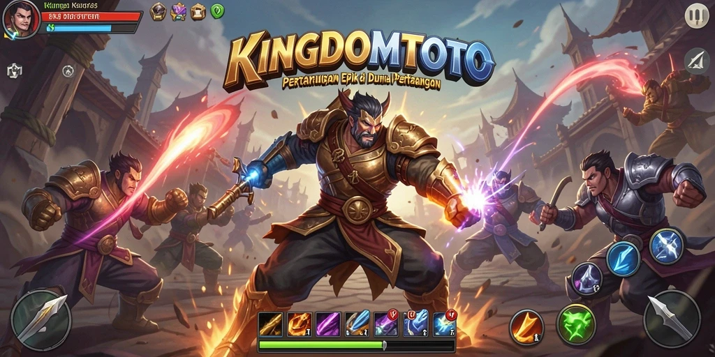 Tampilan gameplay menegangkan KINGDOMTOTO dengan aksi pertarungan yang seru.