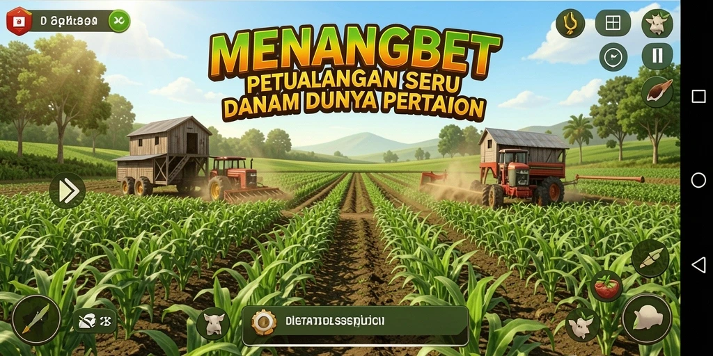 Screenshot gameplay MENANGBET dengan tampilan pertanian yang indah.