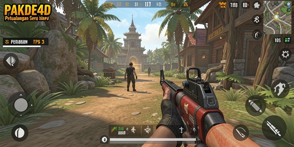 Tampilan gameplay PAKDE4D yang seru dalam aksi TPS.