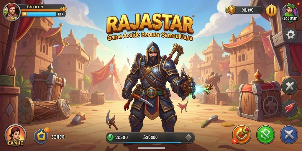 Tampilan gameplay RAJASTAR yang seru dan penuh warna.