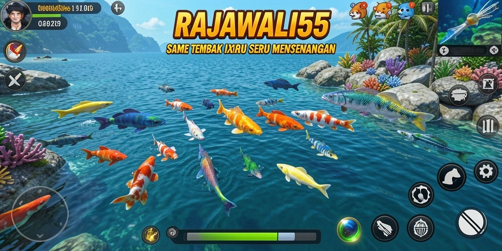 Gameplay menarik dalam RAJAWALI55 saat menembak ikan.