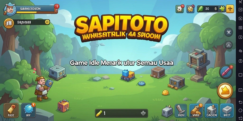 Tangkapan layar menampilkan gameplay santai di SAPITOTO.