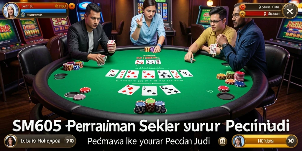Tampilan gameplay Poker SM605 yang seru dan menarik.