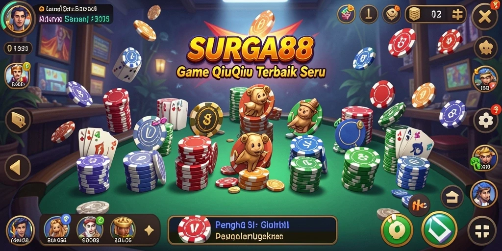 Tampilan gameplay QiuQiu yang seru dan menarik di SURGA88.