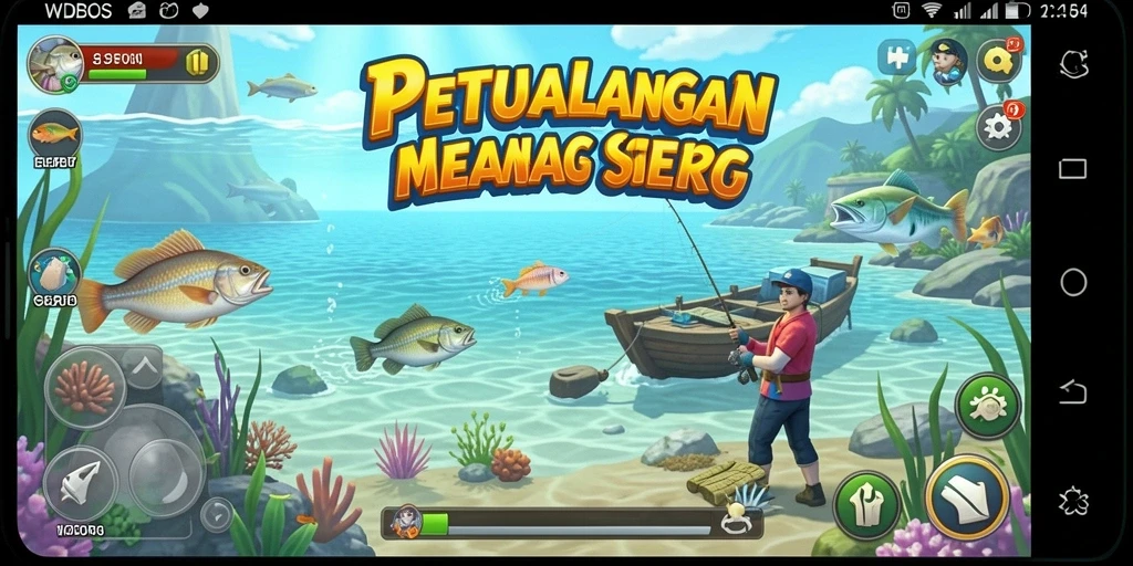 Tangkapan ikan yang mengesankan dalam gameplay WDBOS.